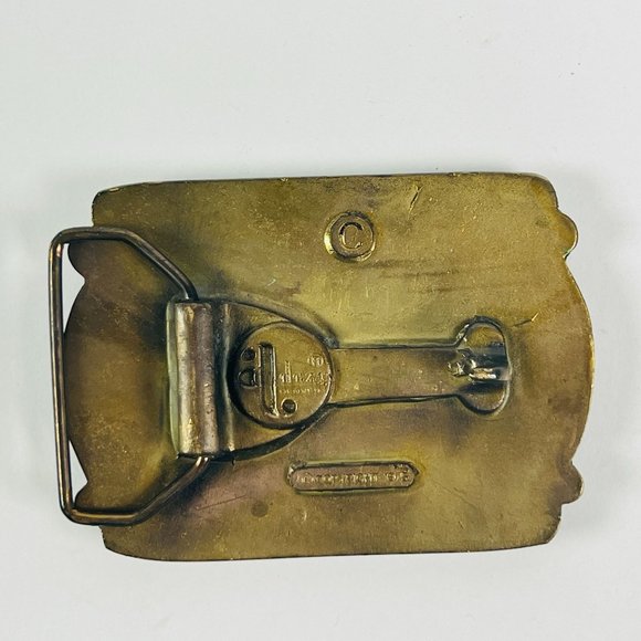 Dezy Denver Patriotic Eagle Crest Brass Buckle Bicentennial United States - Picture 5 of 8